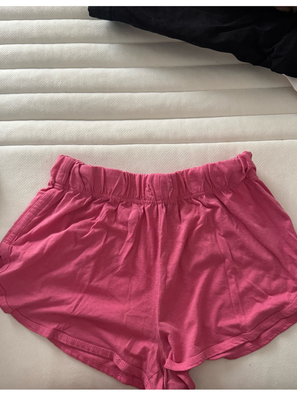 Women’s Pink Elastic-Waist Cotton Shorts
